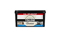 Peinture Tollens premium murs, boiseries et radiateurs lin lavé mat 2,5L +20% gratuit
