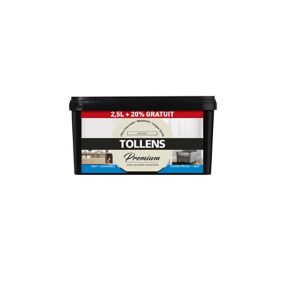 Peinture Tollens premium murs, boiseries et radiateurs lin lavé mat 2,5L +20% gratuit