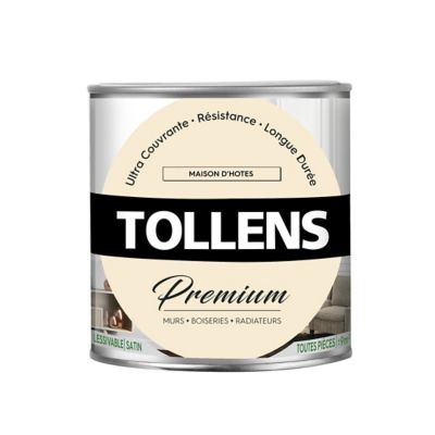 Peinture Tollens premium murs, boiseries et radiateurs maison d'hôtes satin 0,75L