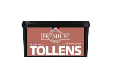 Peinture Tollens premium murs, boiseries et radiateurs marron brique velours 2,5L