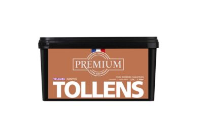 Peinture Tollens premium murs, boiseries et radiateurs marron canyon velours 2,5L