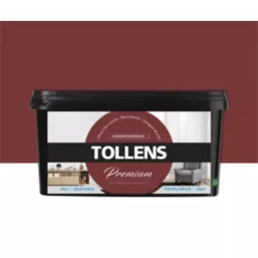 Peinture Tollens premium murs, boiseries et radiateurs moderne bordeaux mat 2,5L