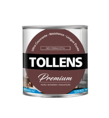 Peinture Tollens premium murs, boiseries et radiateurs néo terracotta mat 750ml