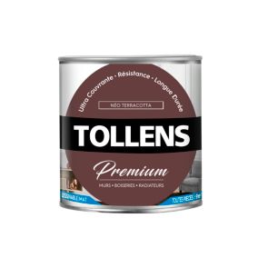 Peinture Tollens premium murs, boiseries et radiateurs néo terracotta mat 750ml