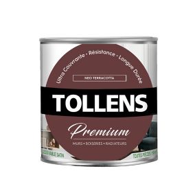 Peinture Tollens premium murs, boiseries et radiateurs néo terracotta satin 0,75L