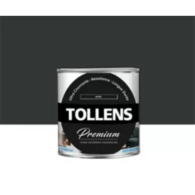 Peinture Tollens premium murs, boiseries et radiateurs noir mat 0,75L