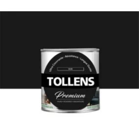 Peinture Tollens premium murs, boiseries et radiateurs noir satin 0,75L