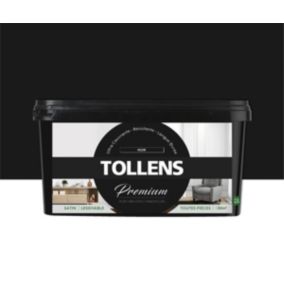 Peinture Tollens premium murs, boiseries et radiateurs noir satin 2,5L