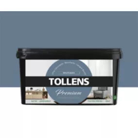 Peinture Tollens premium murs, boiseries et radiateurs reflets bleus satin 2,5L