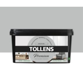 Peinture Tollens premium murs, boiseries et radiateurs reflets gris satin 2,5L
