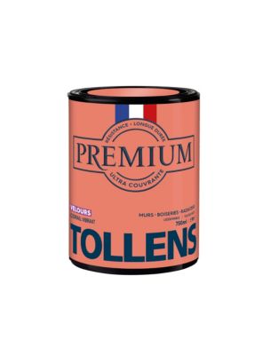 Peinture Tollens premium murs, boiseries et radiateurs rose corail vibrant velours 750ml