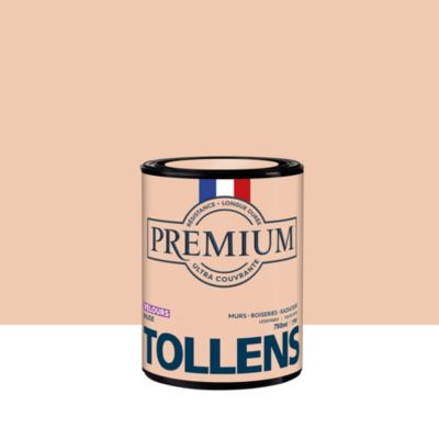 Peinture Tollens premium murs, boiseries et radiateurs rose nude velours 750ml
