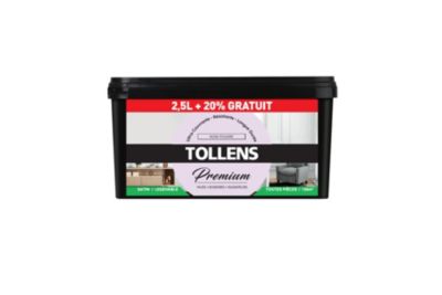 Peinture Tollens premium murs, boiseries et radiateurs rose poudré satin 2,5L +20% gratuit
