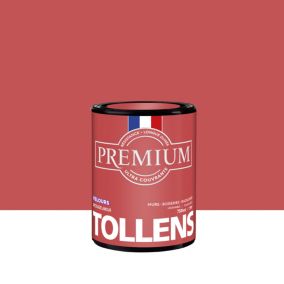 Peinture Tollens premium murs, boiseries et radiateurs rouge amour velours 750ml