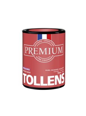 Peinture Tollens premium murs, boiseries et radiateurs rouge amour velours 750ml