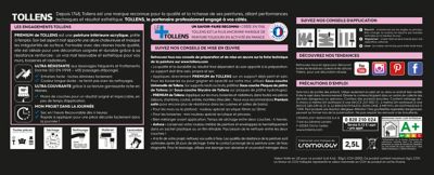 Peinture Tollens premium murs, boiseries et radiateurs sables d'olonne mat 2,5L