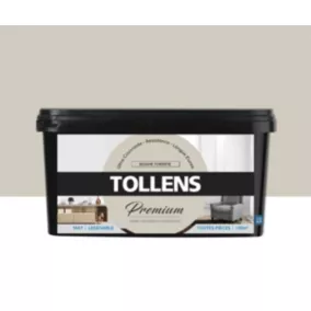 Peinture Tollens premium murs, boiseries et radiateurs sésame torréfié mat 2,5L