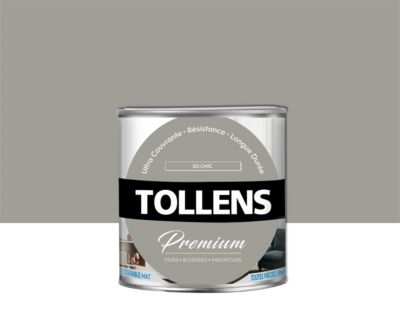 Peinture Tollens premium murs, boiseries et radiateurs so chic mat 0,75L