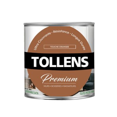 Peinture Tollens premium murs, boiseries et radiateurs lin lavé satin 0,75L