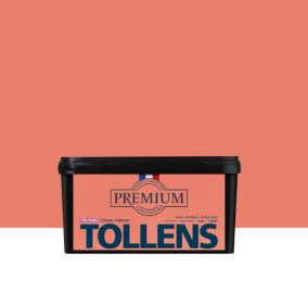 Peinture Tollens premium murs, boiseries et radiateurs velours rose corail vibrant 2,5L