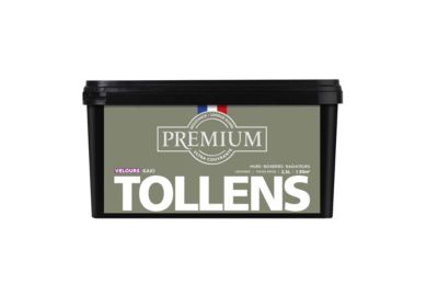 Peinture Tollens premium murs, boiseries et radiateurs velours vert kaki 2,5L