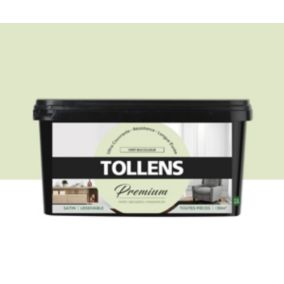 Peinture Tollens premium murs, boiseries et radiateurs vert bucolique satin 2,5L
