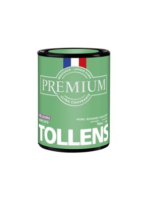 Peinture Tollens premium murs, boiseries et radiateurs vert d'été velours 750ml