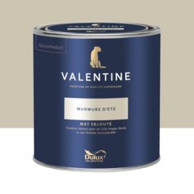 Peinture Valentine murs et boiseries Dulux Valentine beige murmure d'été velouté mat 0,5L