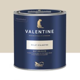 Peinture Valentine murs et boiseries Dulux Valentine blanc éclat d'albâtre velouté mat 0,5L