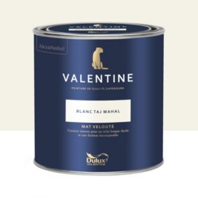 Peinture Valentine murs et boiseries Dulux Valentine blanc taj mahal velouté mat 0,5L