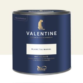 Peinture Valentine murs et boiseries Dulux Valentine blanc taj mahal velouté mat 2L