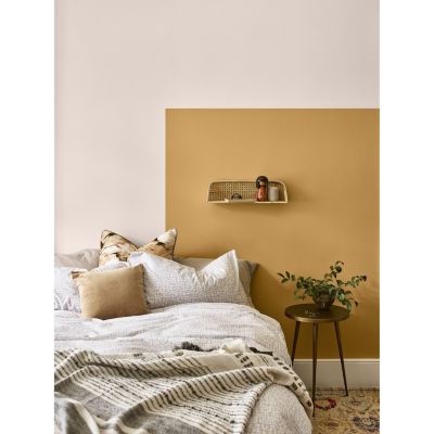 Peinture Valentine murs et boiseries Dulux Valentine jaune idole velouté mat 2L