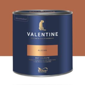 Peinture Valentine murs et boiseries Dulux Valentine rouge alezan velouté mat 2L