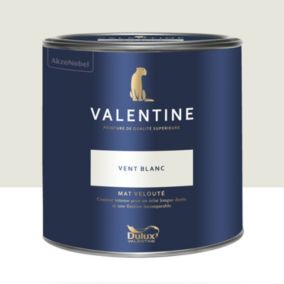 Peinture Valentine murs et boiseries Dulux Valentine vent blanc velouté mat 2L