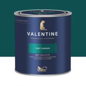 Peinture Valentine murs et boiseries Dulux Valentine vert persan velouté mat 0,5L