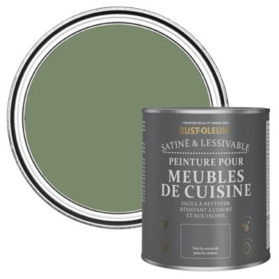 Peinture Verte pour Meubles de Cuisine, Satin - RUST-OLEUM - Broussaille 750ml