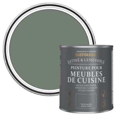 Peinture Verte pour Meubles de Cuisine, Satin - RUST-OLEUM - Sérénité 750ml