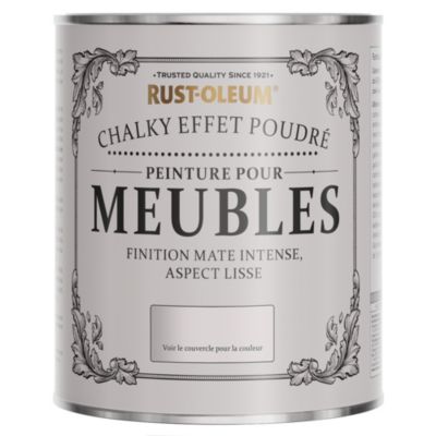 Peinture Verte pour Meubles mate effet poudré Chalky - RUST-OLEUM - Vert Kaki 750ml