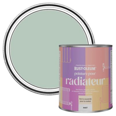 Peinture Verte pour Radiateur, Finition Mate - RUST-OLEUM - Vert d'eau 750ml