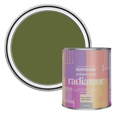 Peinture Verte Résistante à la chaleur pour Radiateur, Finition Satinée - RUST-OLEUM - Jasper 750ml