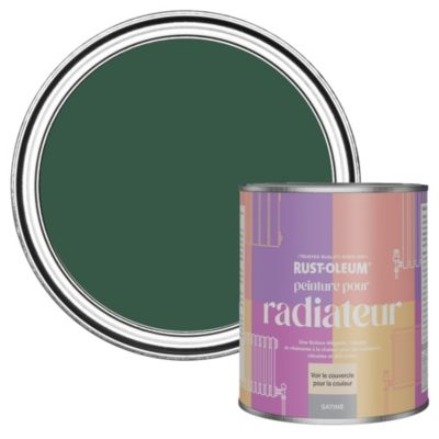 Peinture Verte Résistante à la chaleur pour Radiateur, Finition Satinée - RUST-OLEUM - Pinède 750ml