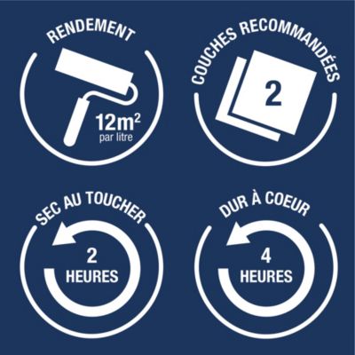 Peinture Violette pour Murs et Plafonds mat profond Chalky - RUST-OLEUM - Glycine 2,5L
