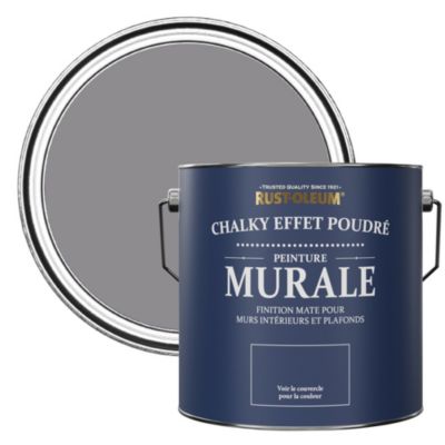Peinture Violette pour Murs et Plafonds mat profond Chalky - RUST-OLEUM - Iris 2,5 L