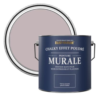 Peinture Violette pour Murs et Plafonds mat profond Chalky - RUST-OLEUM - Lilas 2,5 L