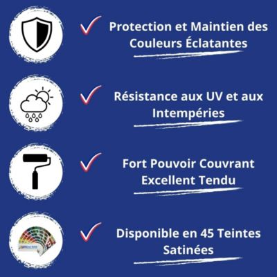 Peinture Volets Bois Rouge Basque - 5 L   - Codeve Bois - RAL 3004