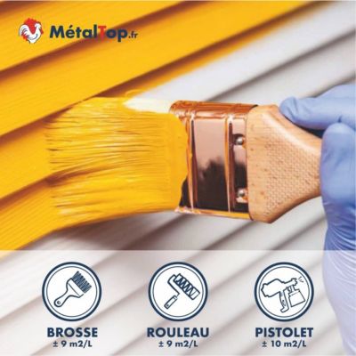 Peinture Volets Bois - Rouge basque - RAL 3004 - 15 L - Métaltop