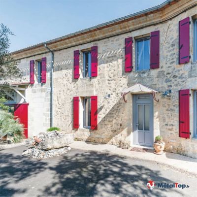 Peinture Volets Bois - Rouge basque - RAL 3004 - 15 L - Métaltop