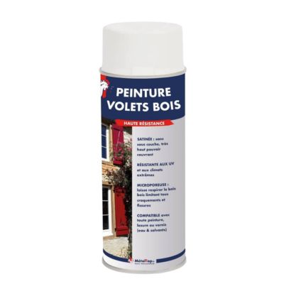 Peinture Volets Bois - Rouge basque - RAL 3004 - Bombe 400 ml - Métaltop