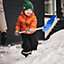 Pelle à neige pour enfant Fiskars aluminium et bleu
