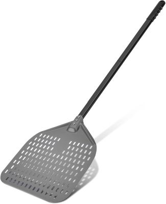 Pelle a Pizza Perforee en Aluminium Anodise avec Poignee Amovible 30 x 39 cm Longueur 120 cm